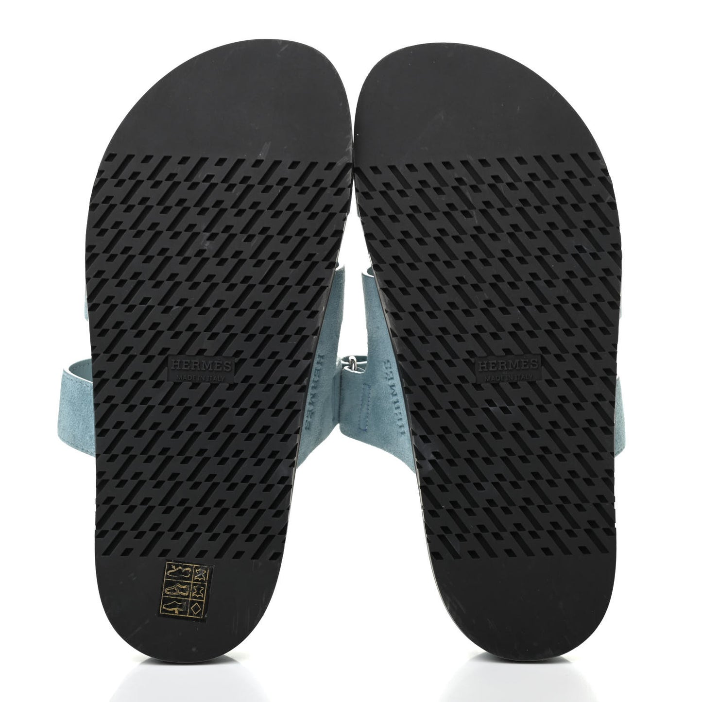 Suede Goatskin Womens Chypre Sandals 39.5 Vert d'eau