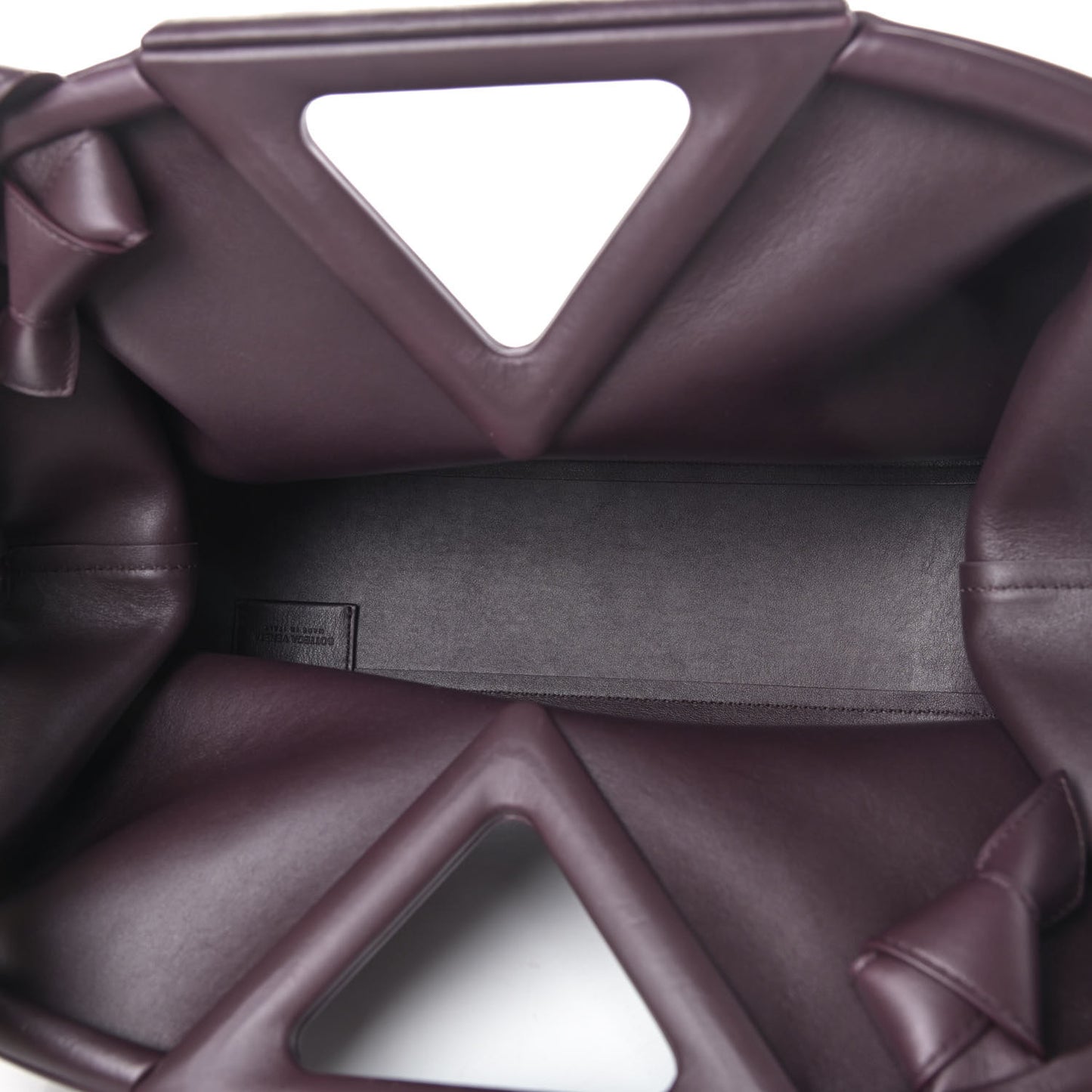 Calfskin Medium The Point Triangle Bag Grape