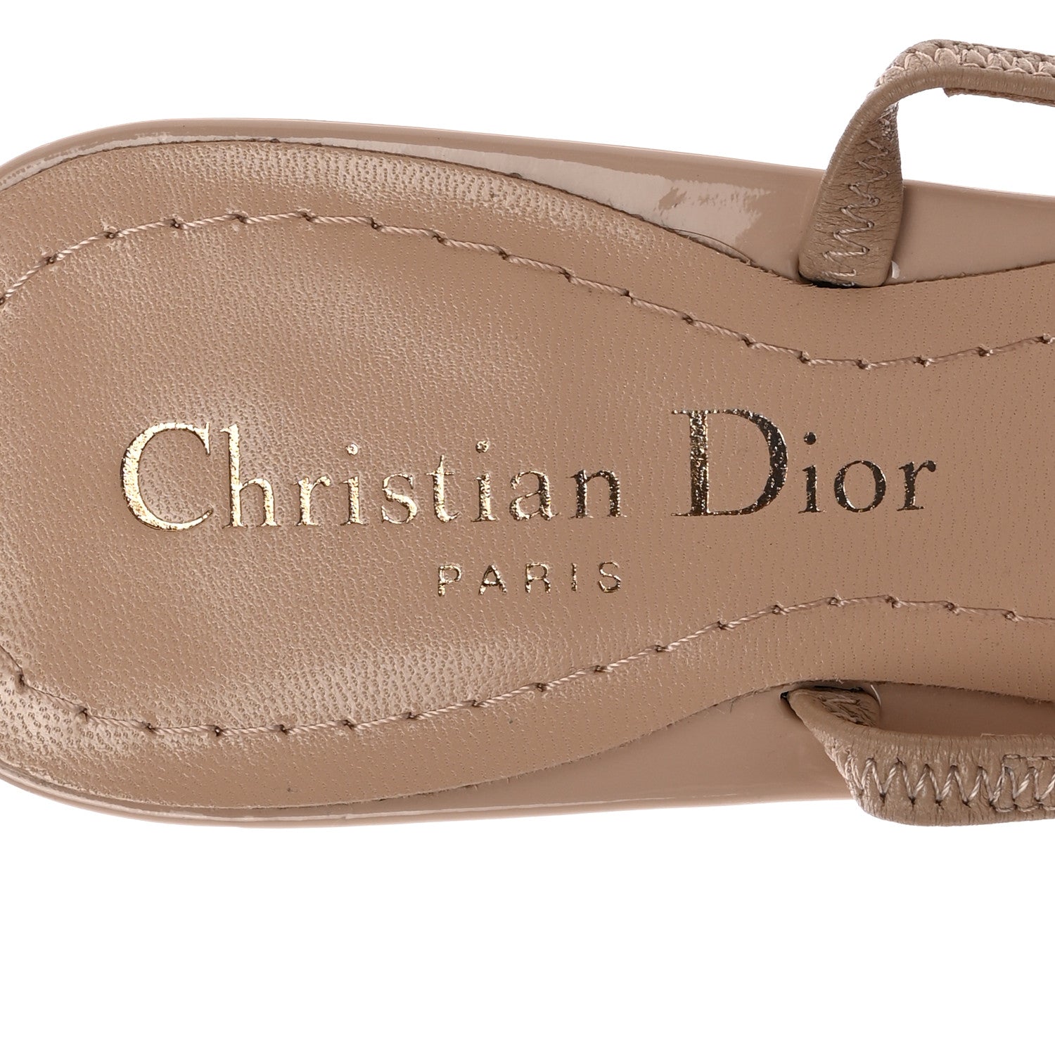 Christian Dior Patent Dior Day Slingback 35mm Pumps 38.5 Nude 7 of 11