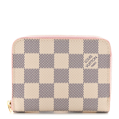 Louis Vuitton Damier Azur Zippy Coin Purse Rose Ballerine 1 of 8