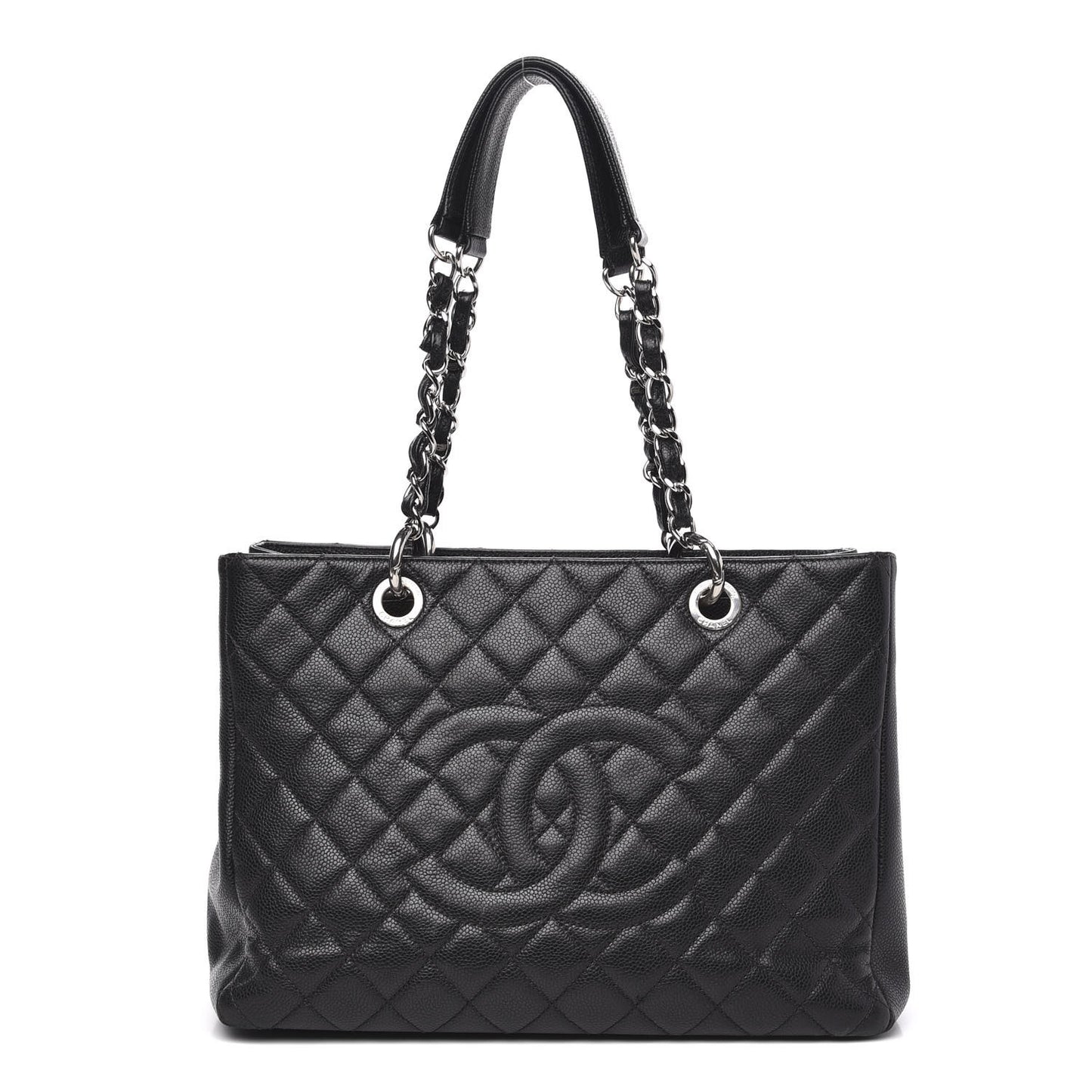 Caviar Quilted Grand Shopping Tote GST Black