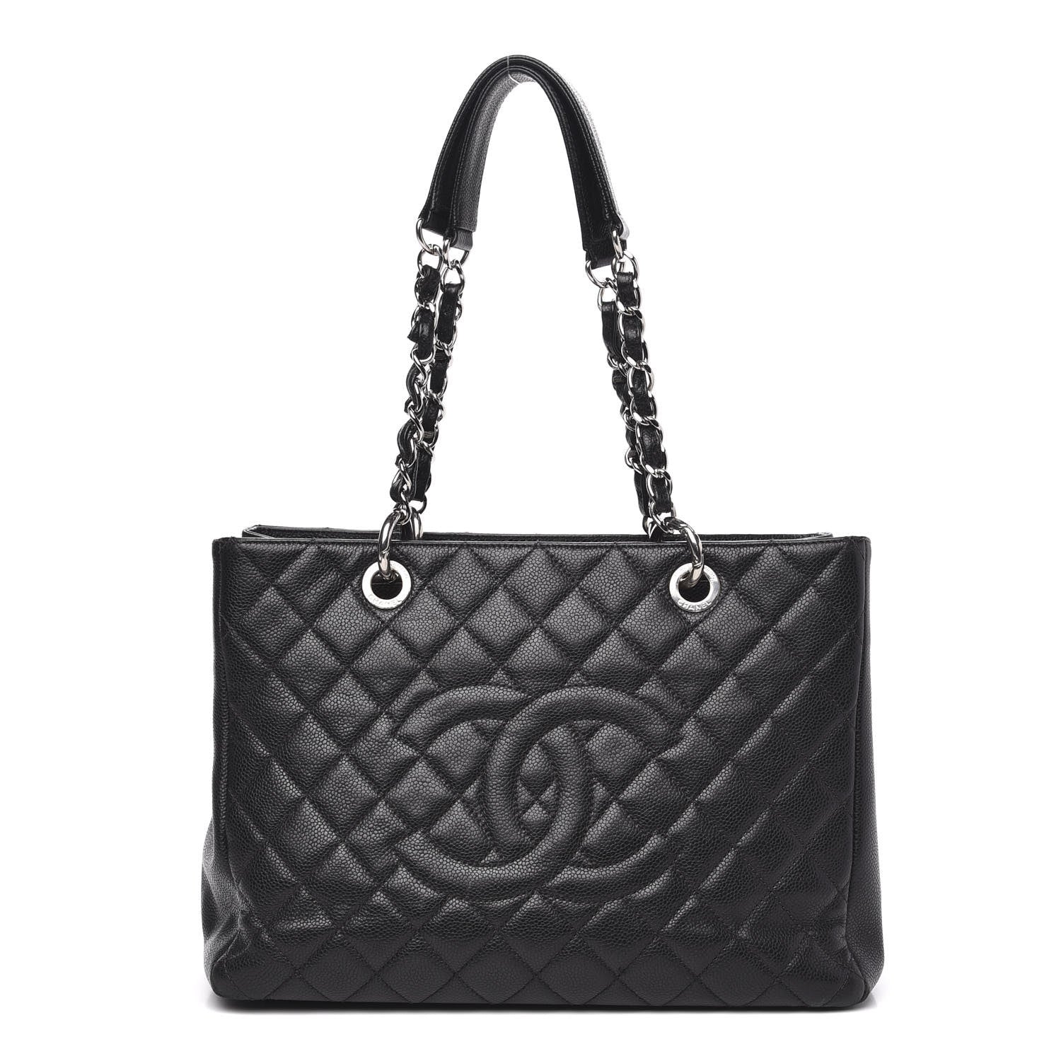 Chanel Caviar Quilted Grand Shopping Tote GST Black 2 of 17
