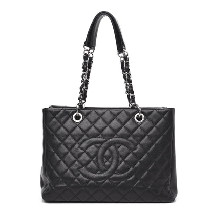 Chanel Caviar Quilted Grand Shopping Tote GST Black 2 of 17