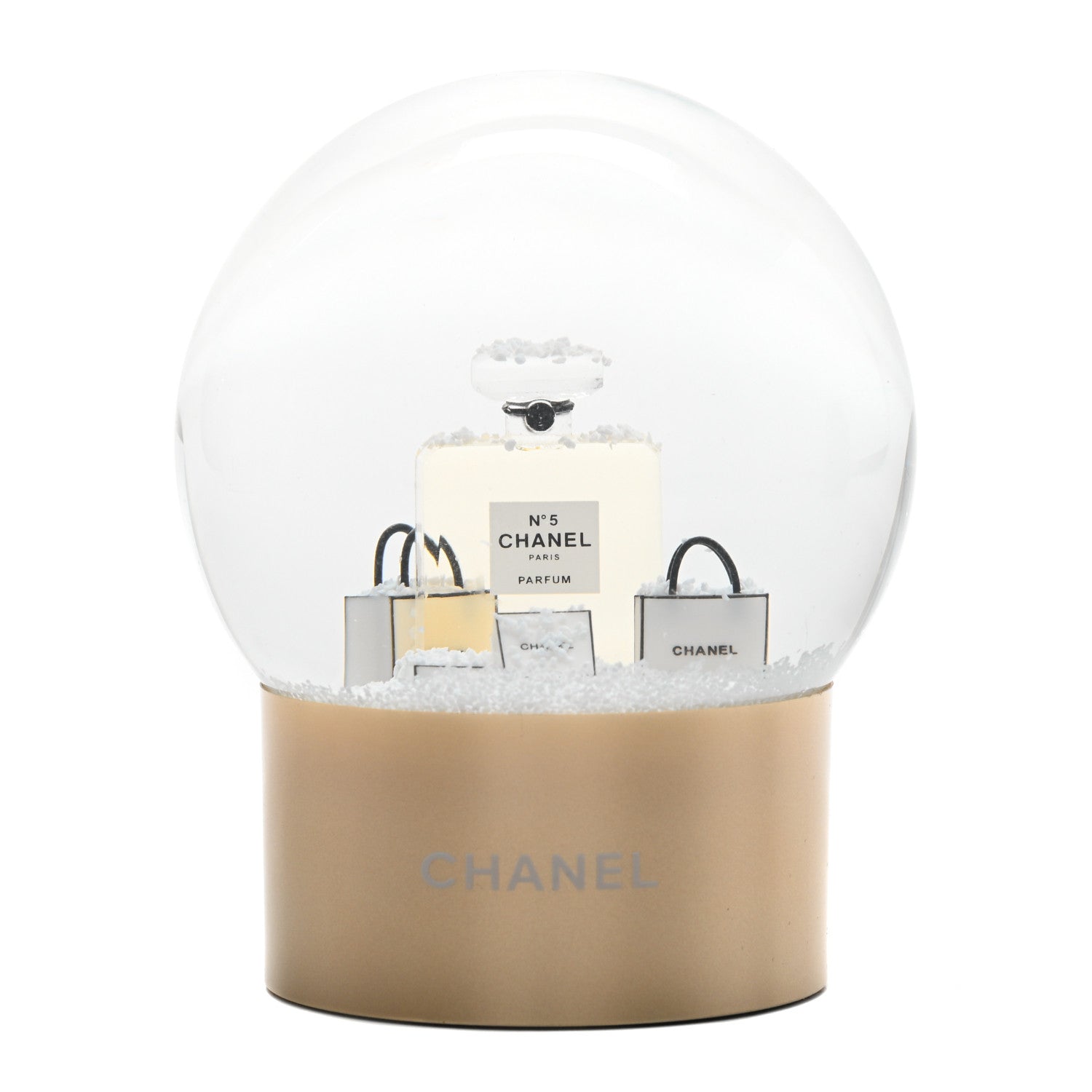 Chanel Glass N°5 Perfume Bottle Snow Globe 1 of 5