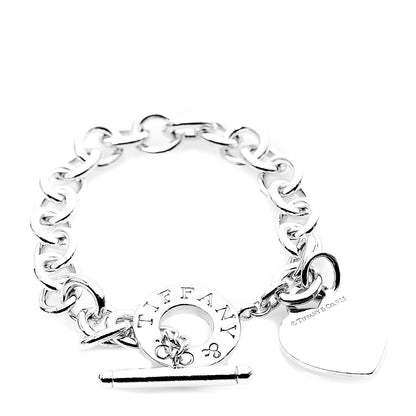 Tiffany Sterling Silver Heart Tag Toggle Bracelet 1 of 3