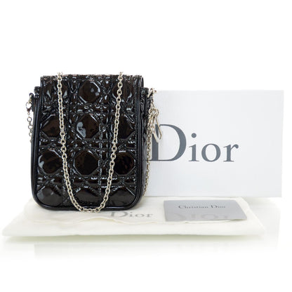 Christian Dior Patent Cannage Cross Body Bag Black 3 of 6