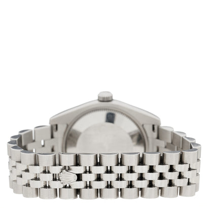 Rolex Stainless Steel 18K White Gold Diamond Mother of Pearl 31mm Oyster Perpetual Datejust Watch 178274 3 of 4