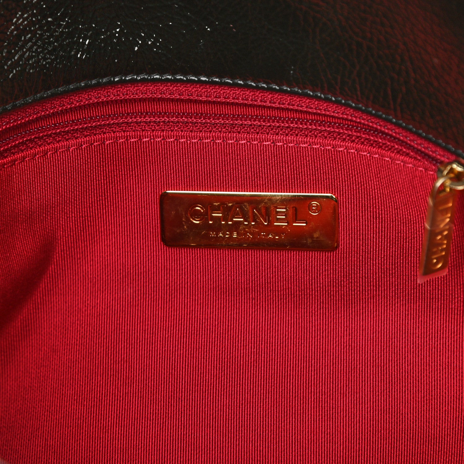 Chanel Shiny Crumpled Calfskin Quilted Large Chanel 19 Flap Black 6 of 11