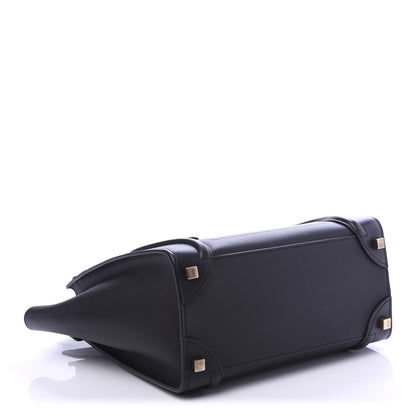 Celine Smooth Calfskin Micro Luggage Black 4 of 9