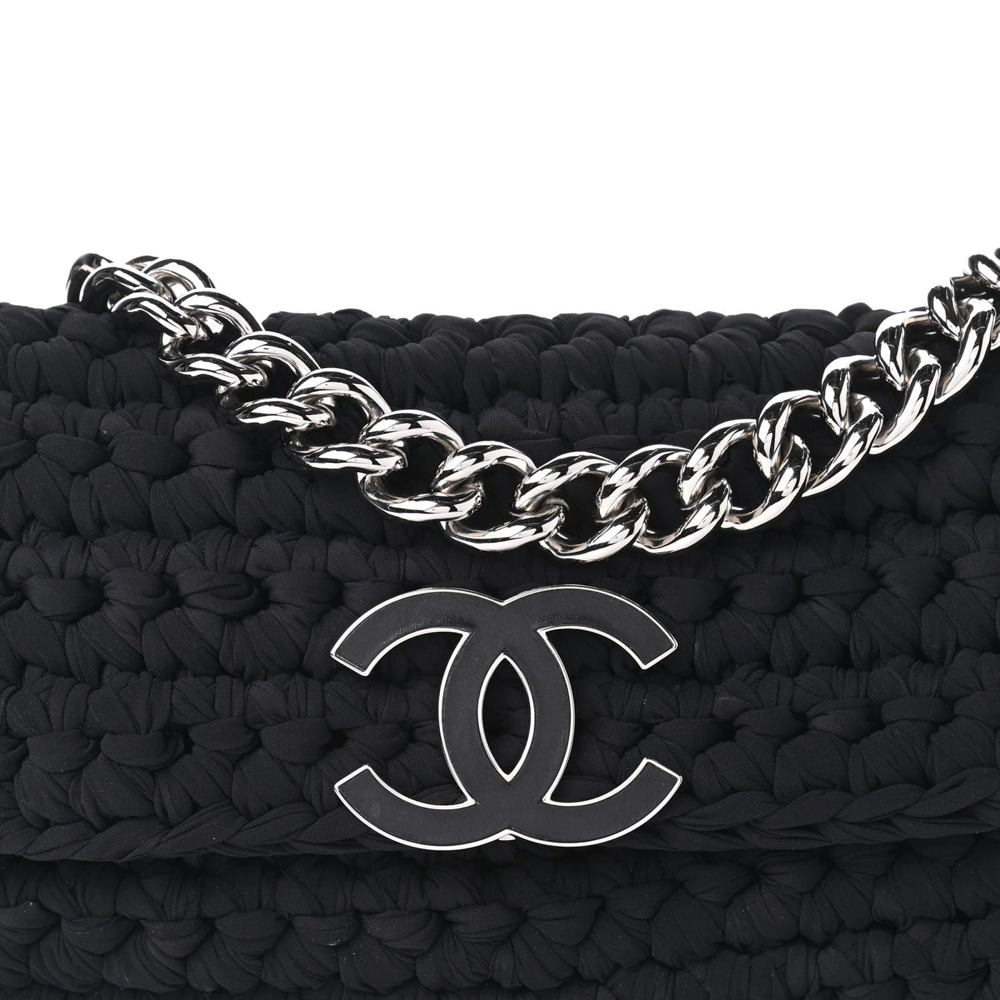 Crochet Fancy Single Flap Black