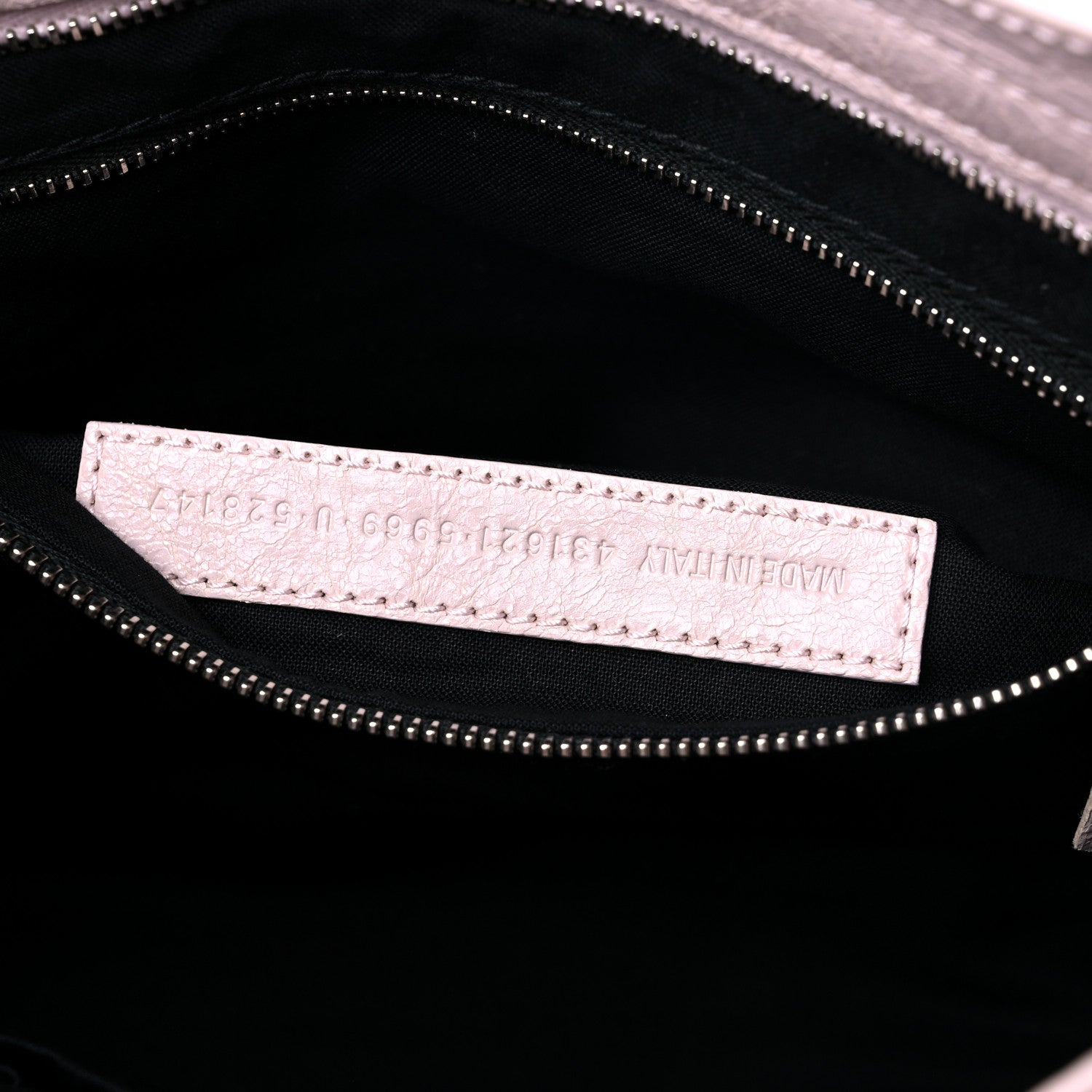 Balenciaga Agneau Classic Silver Hardware S City Logo Strap Light Rose White 6 of 9