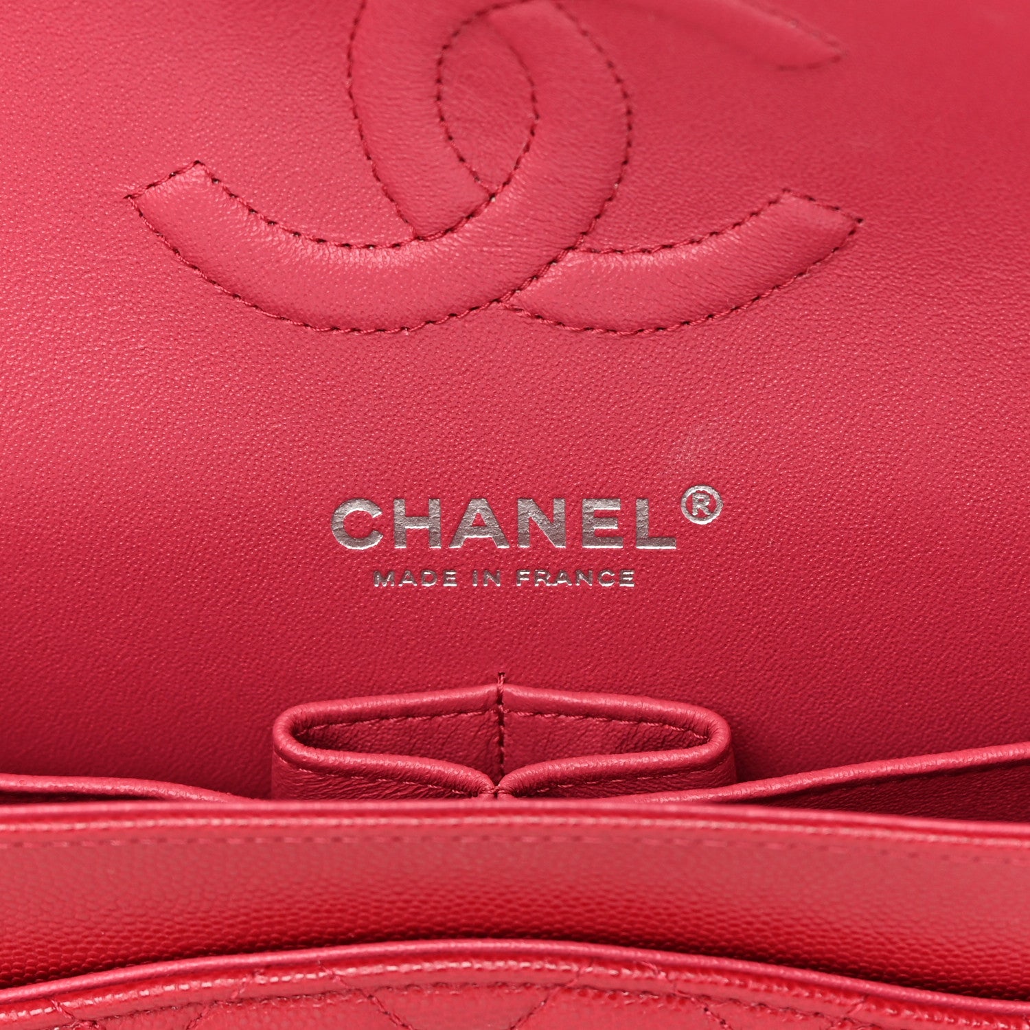 Chanel Caviar Quilted Medium Double Flap Dark Red 6 of 15