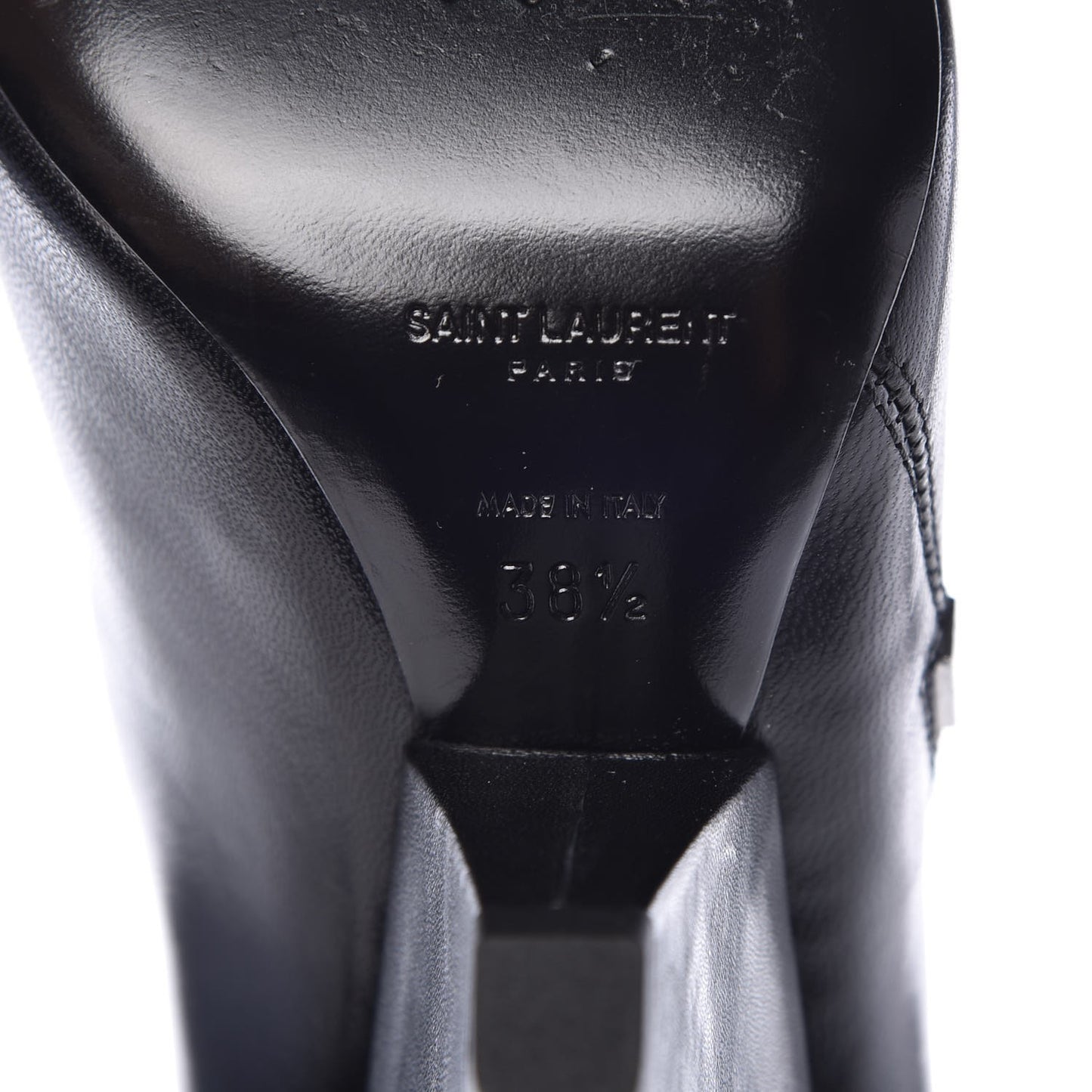 Calfskin Niki 105 Wedge Booties 38.5 Black
