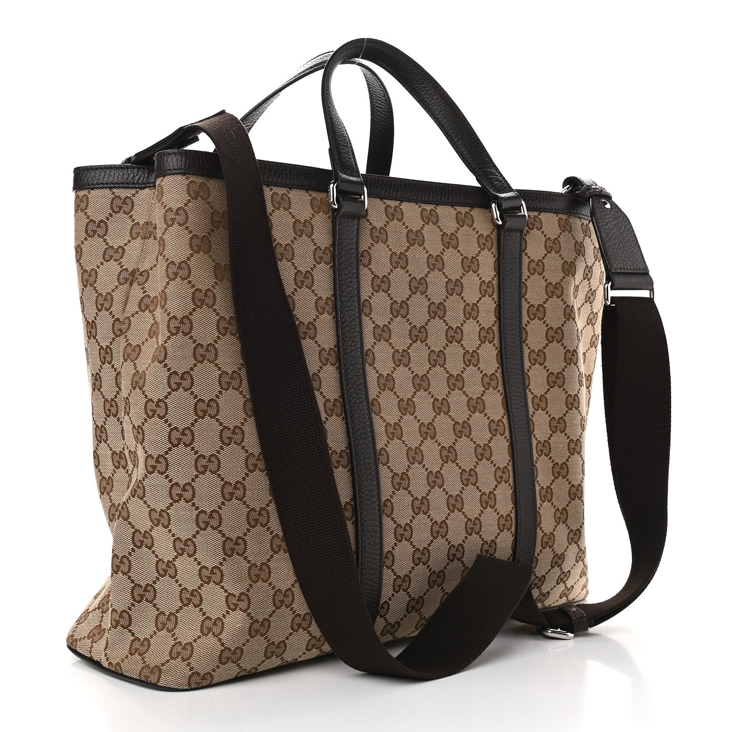 GG Monogram Large Joy Tote Bag Dark Brown