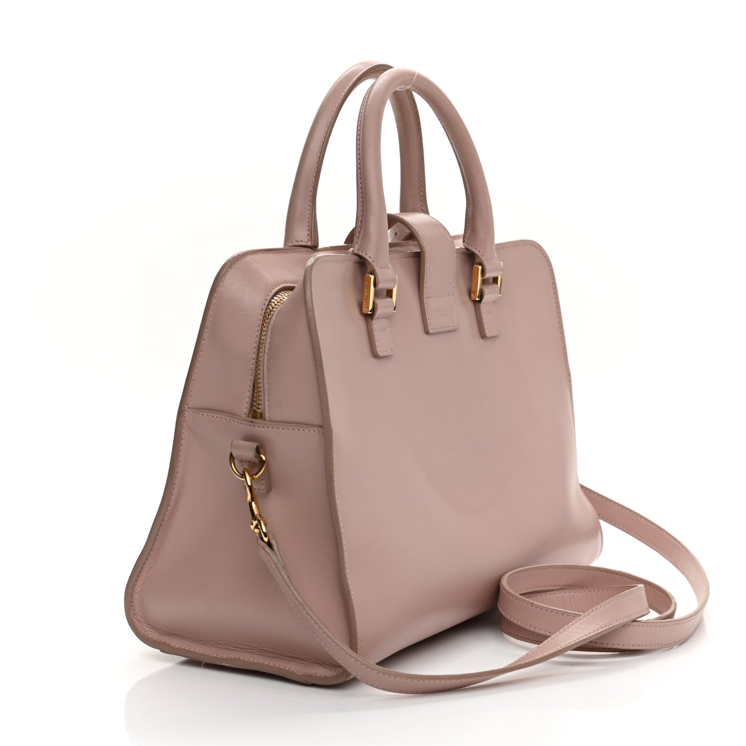 Saint Laurent Smooth Calfskin Small Monogram Cabas Pink 3 of 13