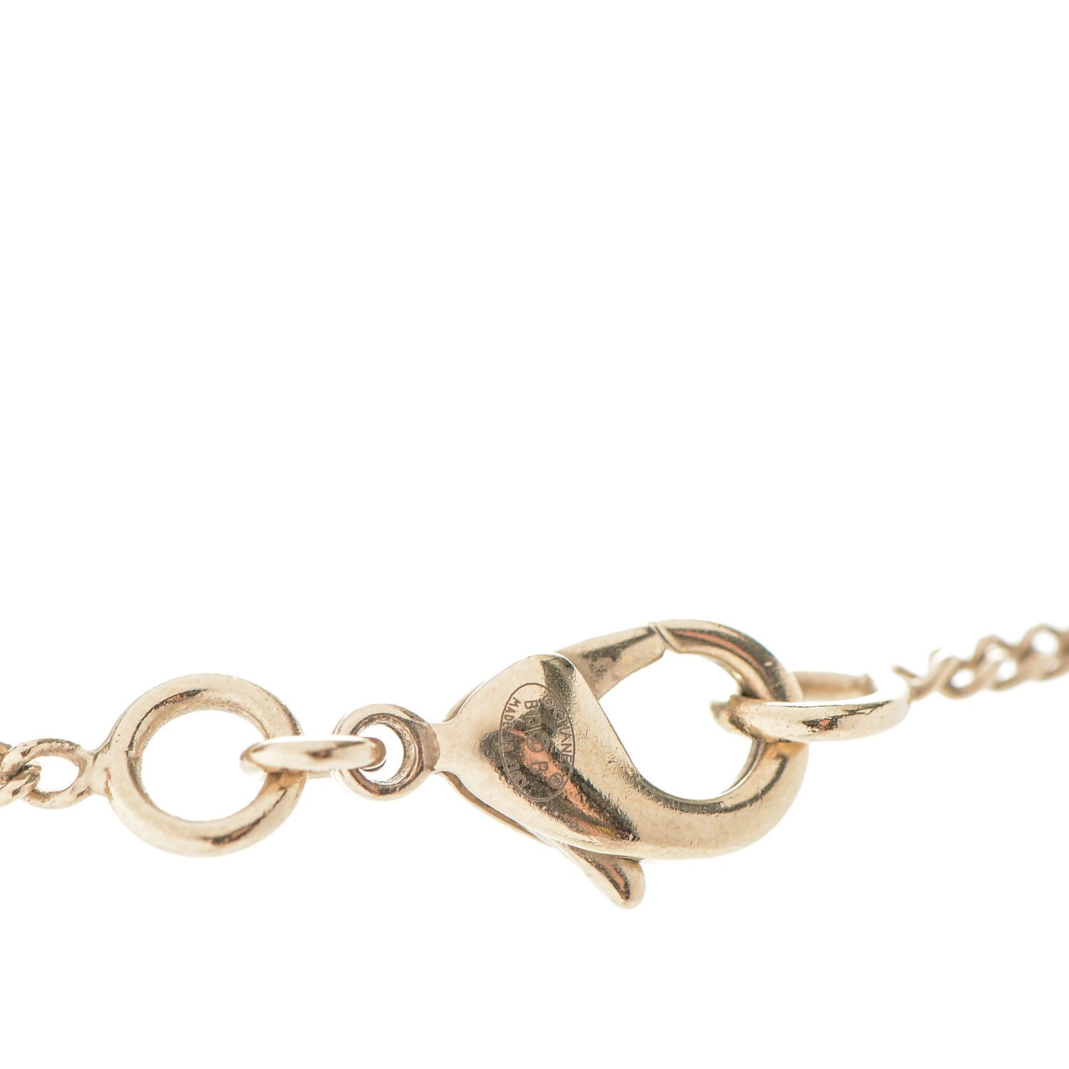 Chanel Pearl Crystal Leaf CC Necklace Gold 5 of 5