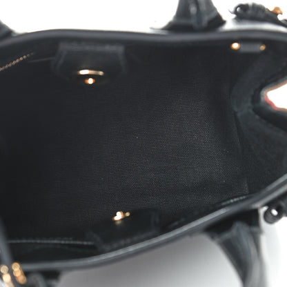 Burberry Derby Calfskin House Check Baby Banner Tote Black 5 of 8