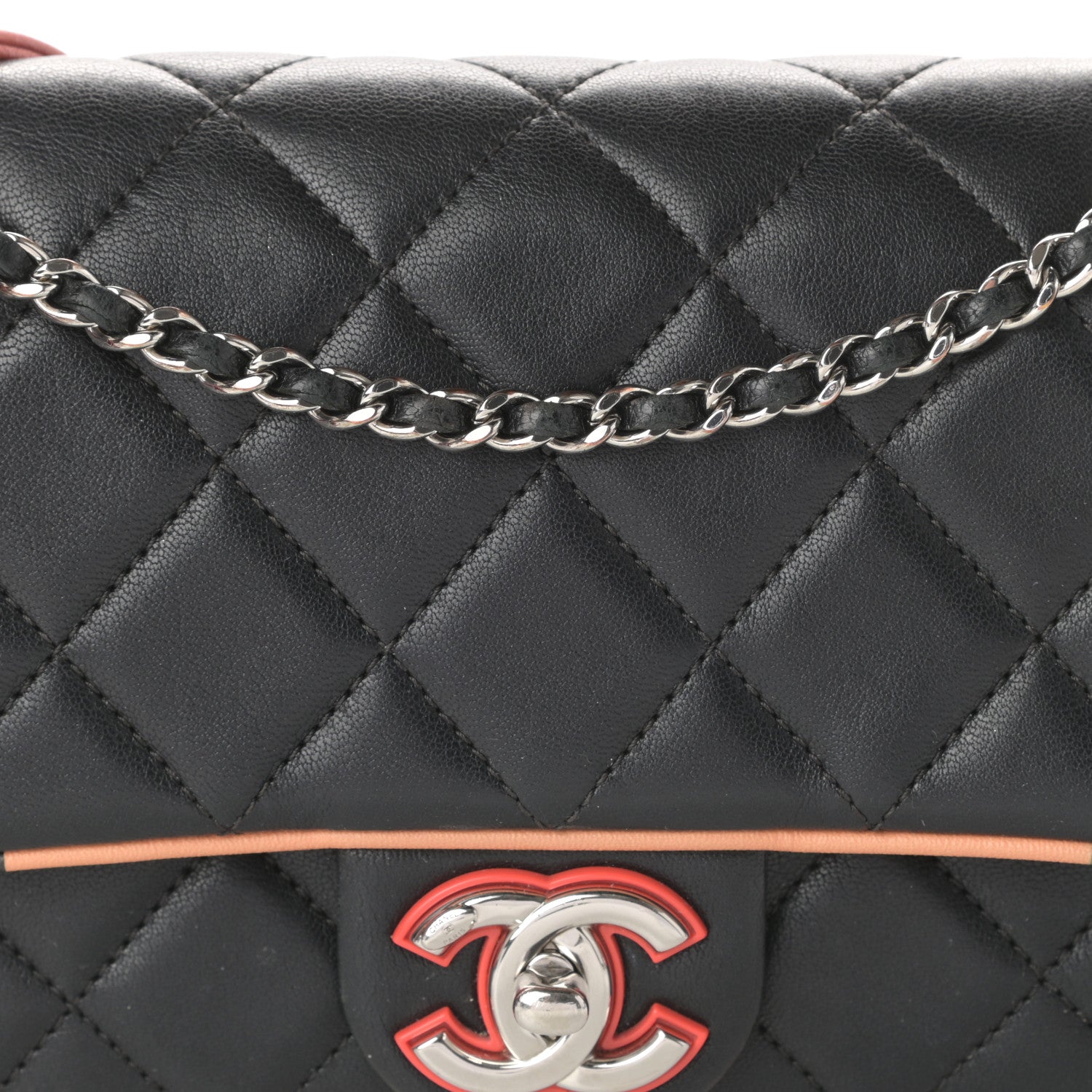 Chanel Lambskin Plexiglass Quilted Small Cuba Color Flap Black Multicolor 8 of 13