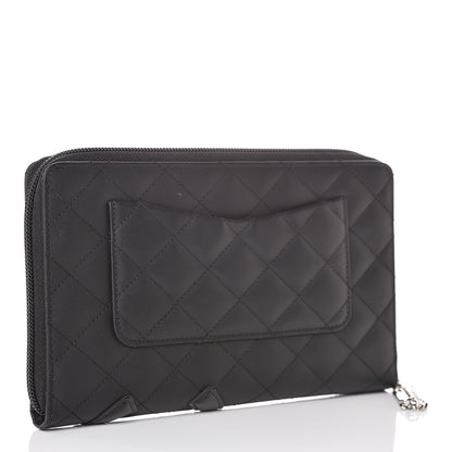 Chanel Calfskin Cambon Zip Around Organizer Wallet Black 3 of 10