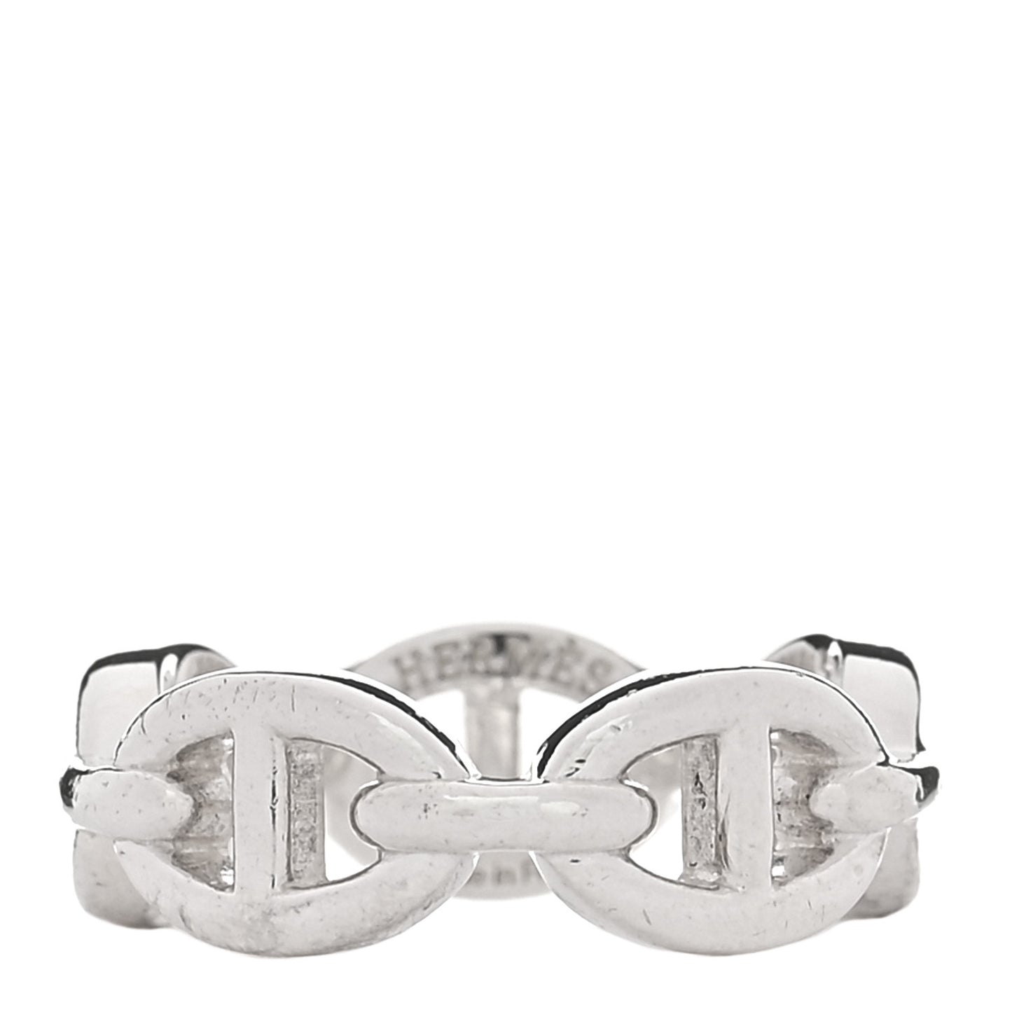 Sterling Silver PM Chaine d'Ancre Enchainee Band Ring 52 6