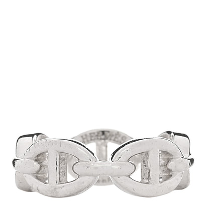 Hermes Sterling Silver PM Chaine d'Ancre Enchainee Band Ring 52 6 1 of 5