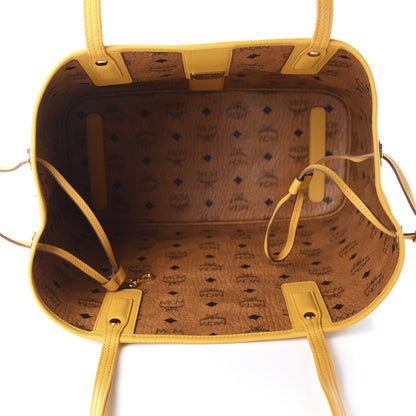 MCM Visetos Medium Liz Reversible Shopper Tote Cognac Yellow 12 of 15