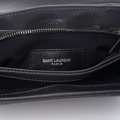 Saint Laurent Calfskin Y Quilted Monogram Toy Loulou Crossbody Bag Asphalt 7 of 11
