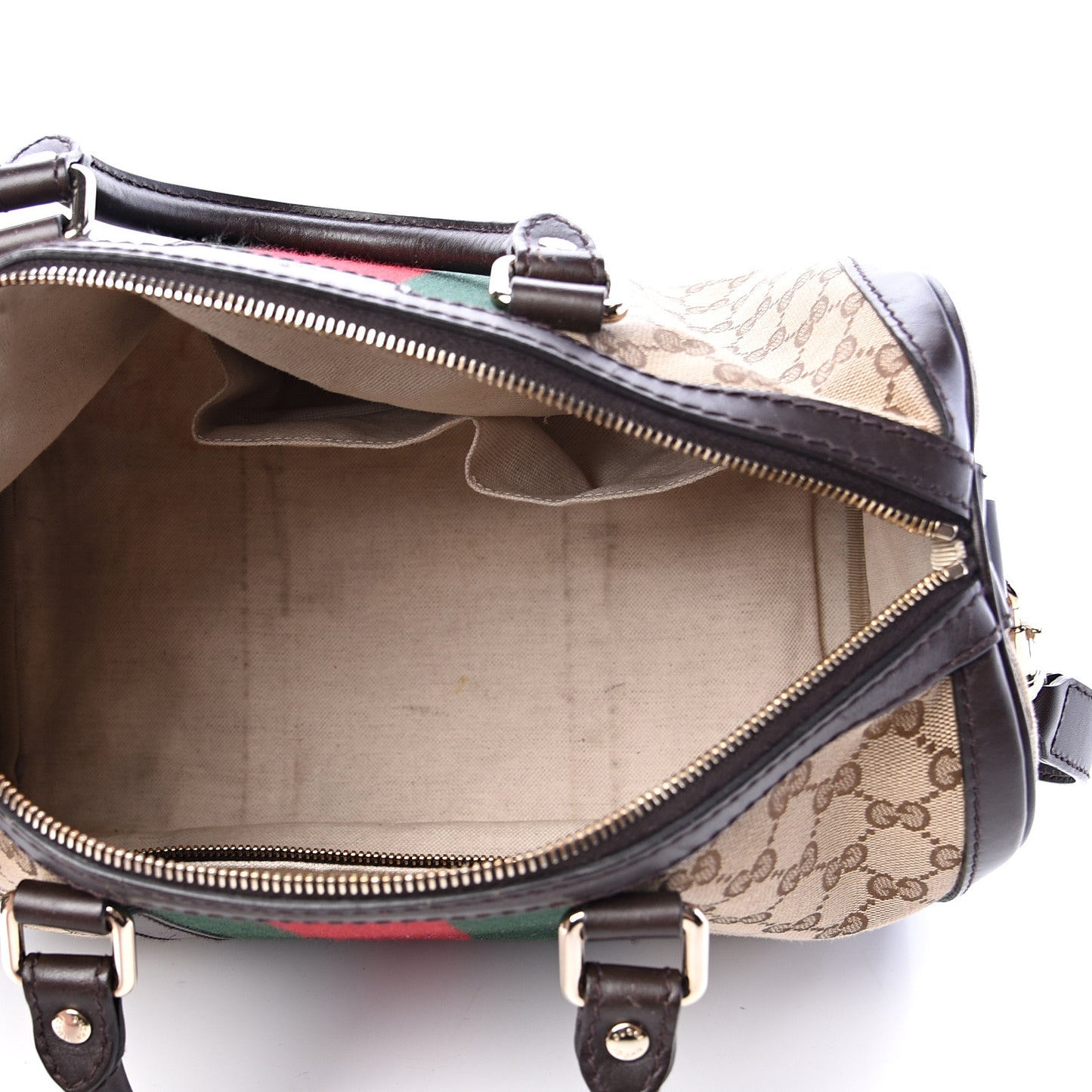 Monogram Vintage Web Medium Boston Dark Brown