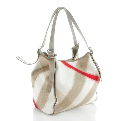 Burberry Canvas Ikat Check Tote Trench 3 of 8