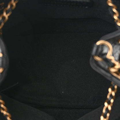 Chanel Calfskin Stitched Small Egyptian Amulet Drawstring Bag Black 6 of 10
