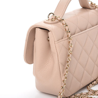 Chanel Caviar Quilted Small Business Affinity Flap Beige 10 of 10