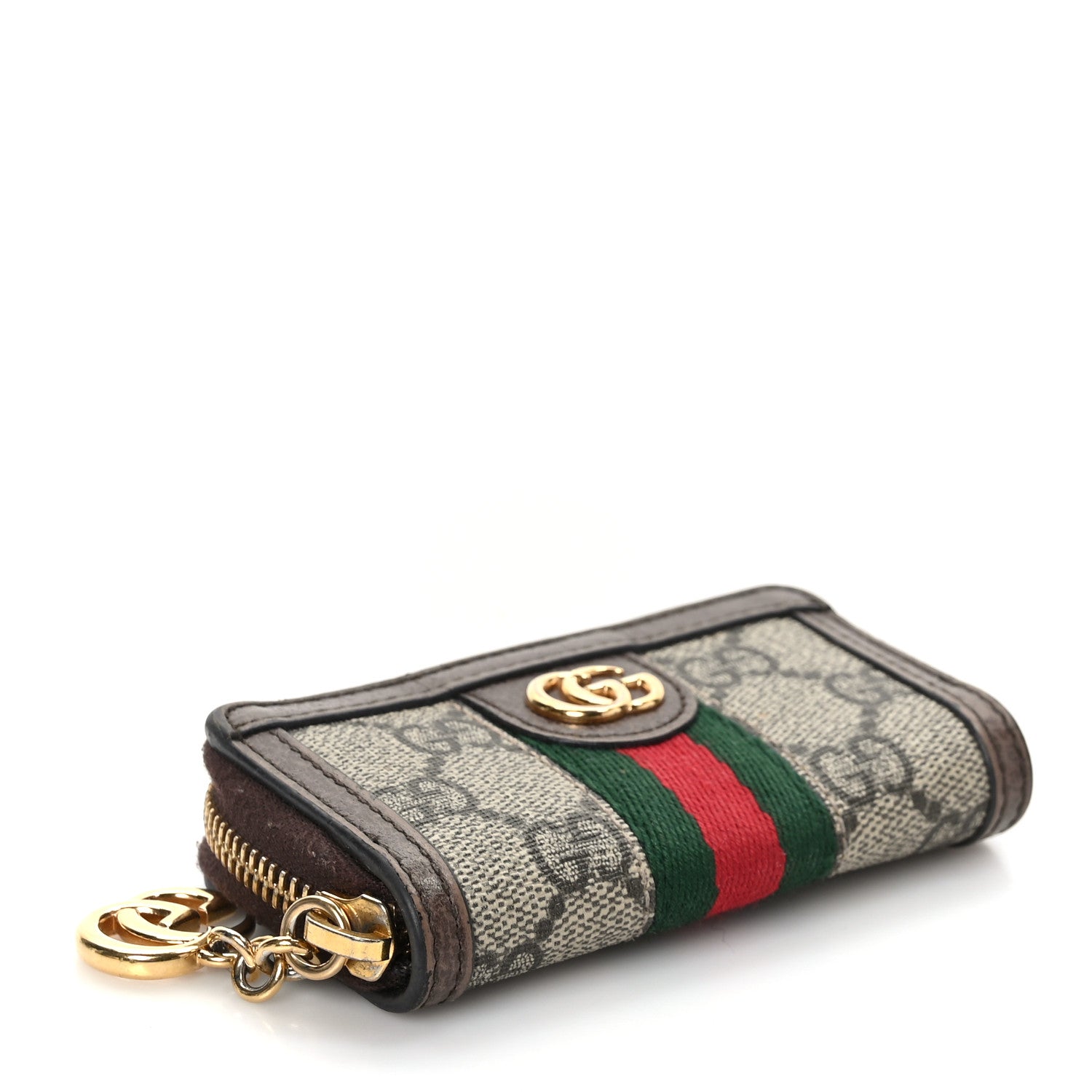 Gucci GG Supreme Monogram Web Ophidia Zip Around Key Case Beige New Acero 4 of 6