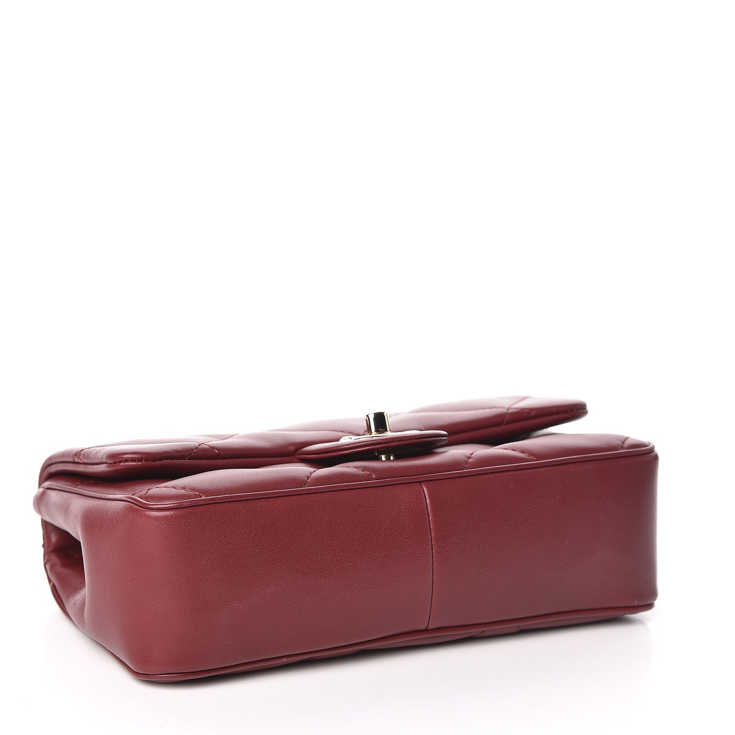 Chanel Lambskin Quilted Small Easy Carry Flap Burgundy 4 of 10