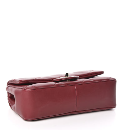 Chanel Lambskin Quilted Small Easy Carry Flap Burgundy 4 of 10