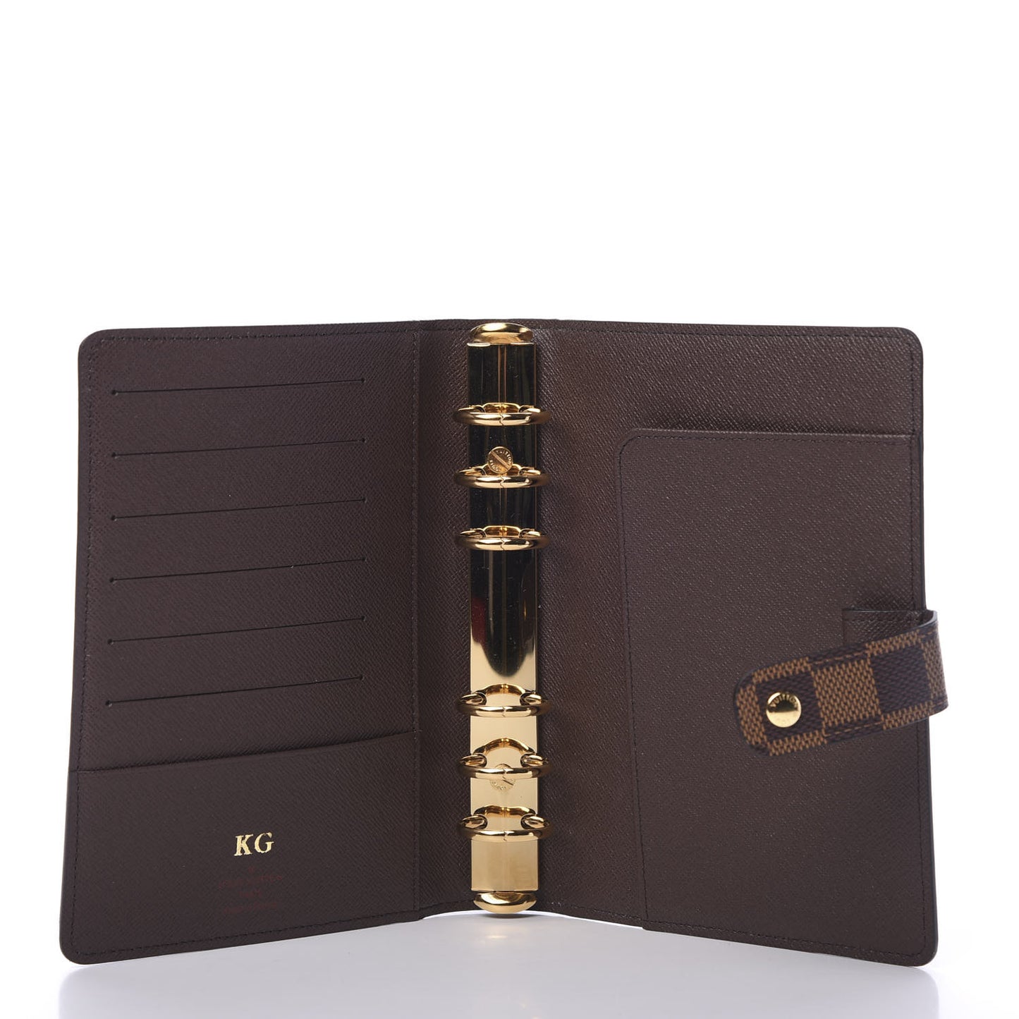 Damier Ebene Medium Ring Agenda Cover