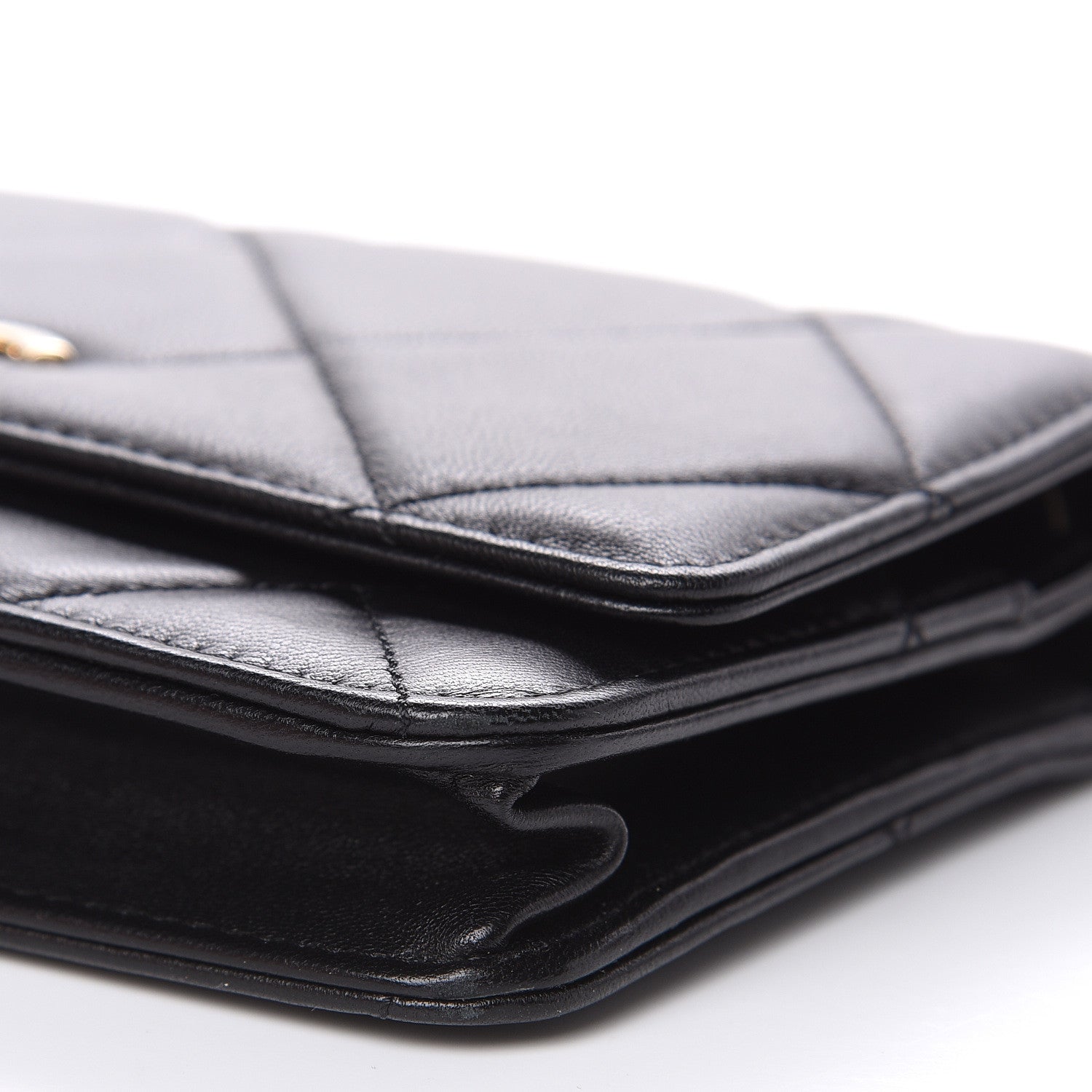 Chanel Lambskin Quilted Trendy CC Wallet On Chain WOC Black 11 of 15
