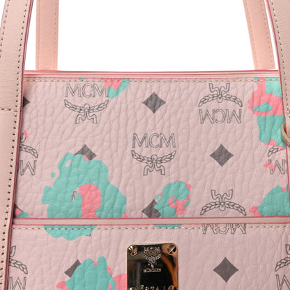 MCM Visetos Leopard Print Medium Anya Shopper Tote  Pink 7 of 9
