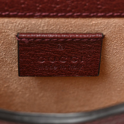 Gucci Monogram Textured Dollar Calfskin Mini Horsebit 1955 Crossbody Bag Sahara Rubino Chardonnay 10 of 15