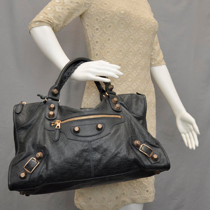 Balenciaga Agneau Giant 21 Rose Gold Hardware Part Time Anthracite 2 of 10