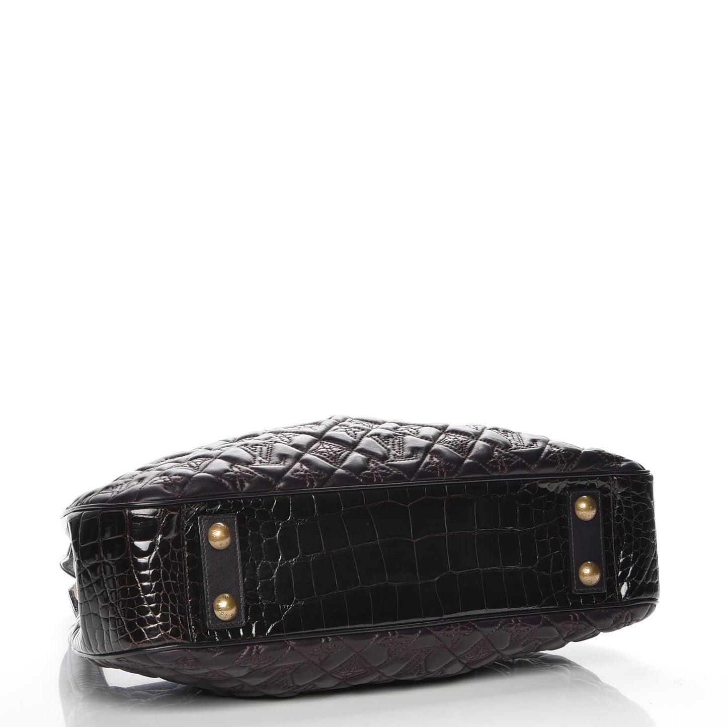 Monogram Vienna Alligator Sac Fermoir GM Aubergine