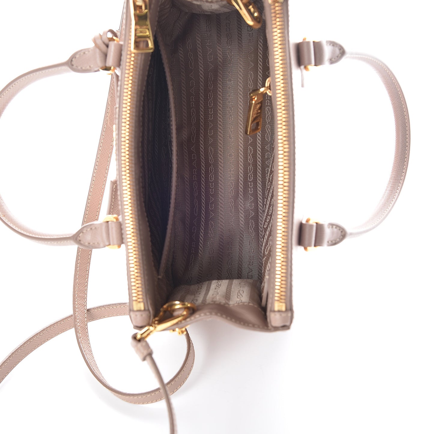 Saffiano Mini Galleria Double Zip Tote Cammeo