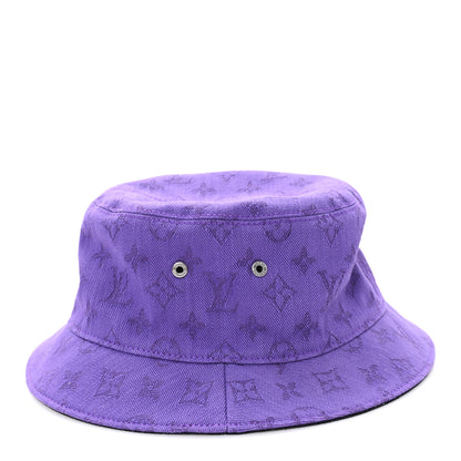 Louis Vuitton Monogram Denim Essential Bucket Hat 60 Violet 6 of 8