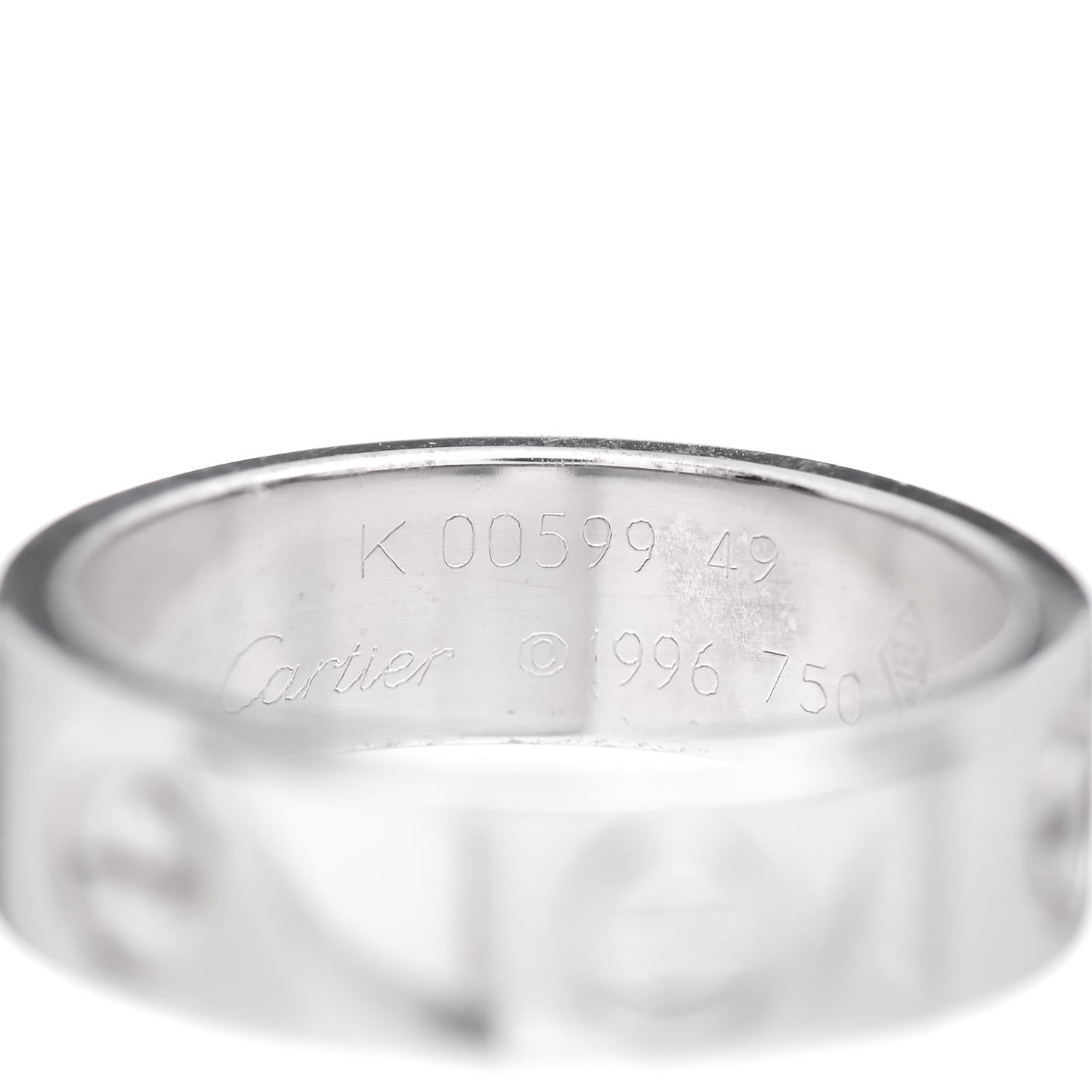 Cartier 18K White Gold 5.5mm LOVE Ring 49 4.75 4 of 4