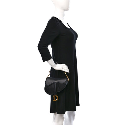 Christian Dior Calfskin Mini Saddle Bag Black 2 of 9