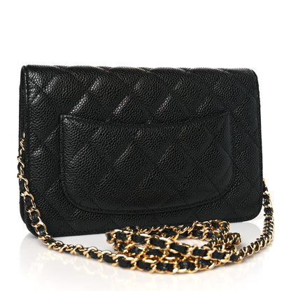 Chanel Caviar Quilted Wallet on Chain WOC Black 3 of 12