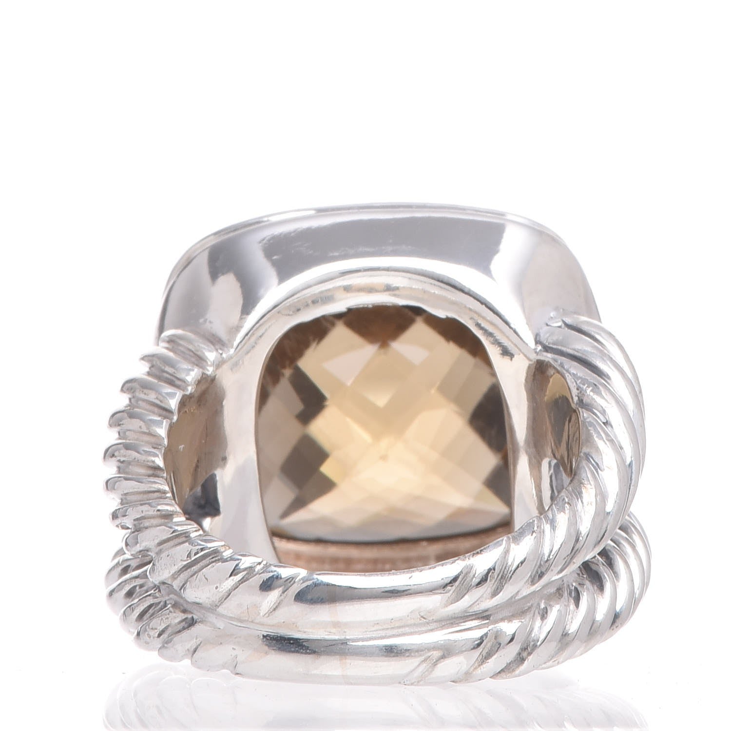 David Yurman Sterling Silver Diamond Champagne Citrine 14mm Albion Ring 52 6 4 of 10
