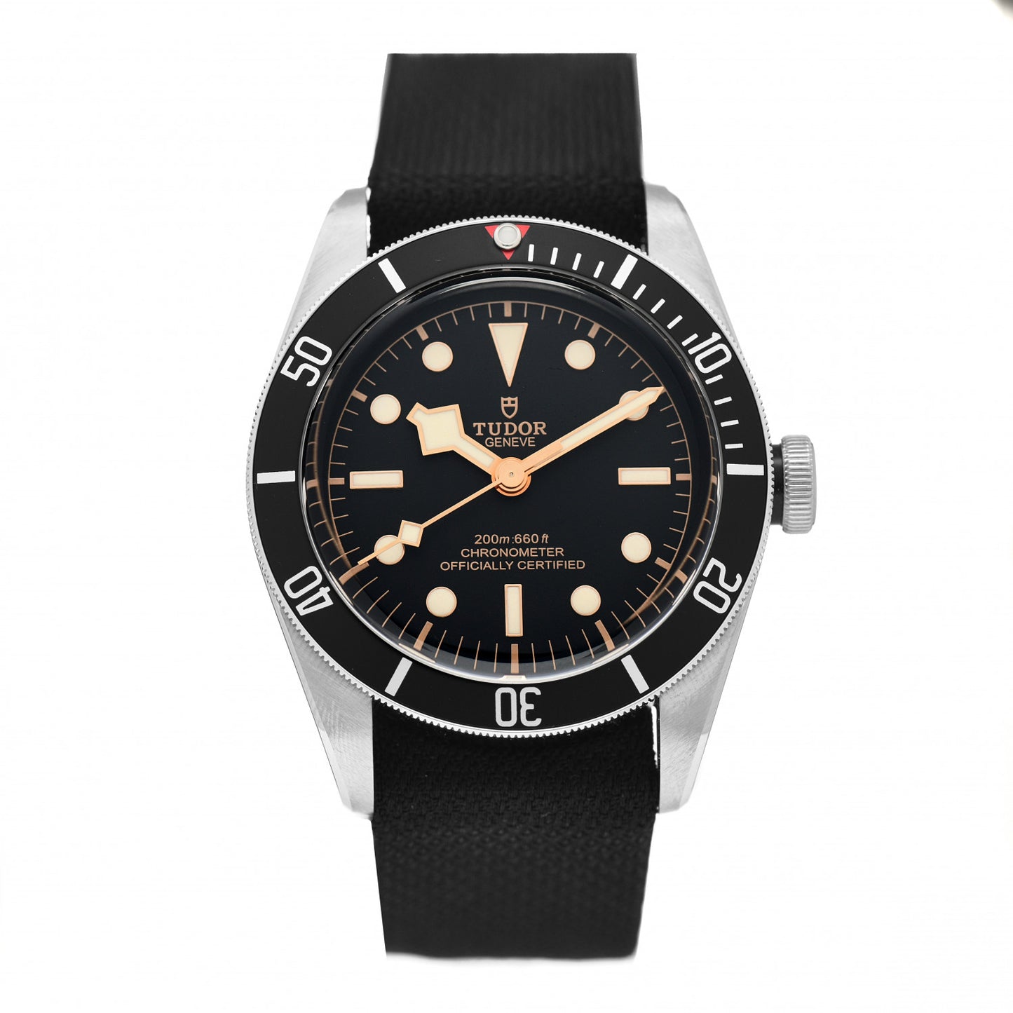 Stainless Steel Fabric 41mm Black Bay Automatic Watch Black 79230N