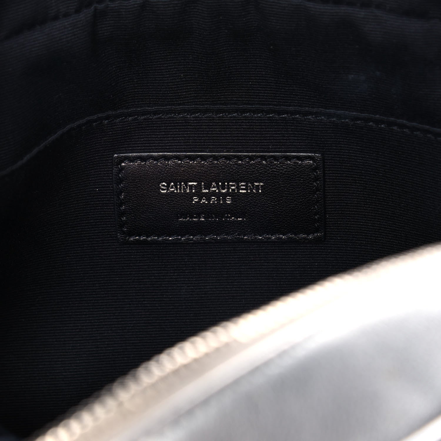 Saint Laurent Metallic Calfskin Monogram Small Lou Camera Bag Silver 5 of 14
