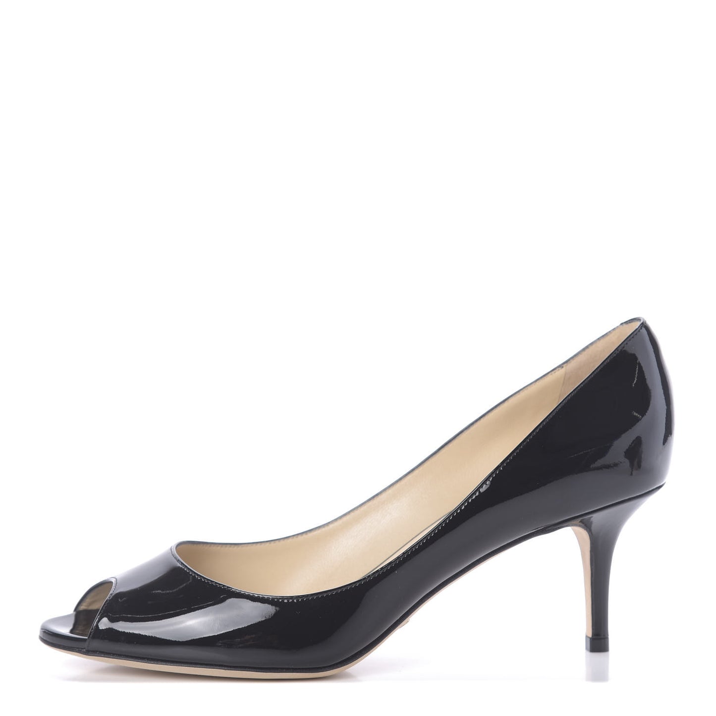 Patent Open Toe Pumps 39 Black
