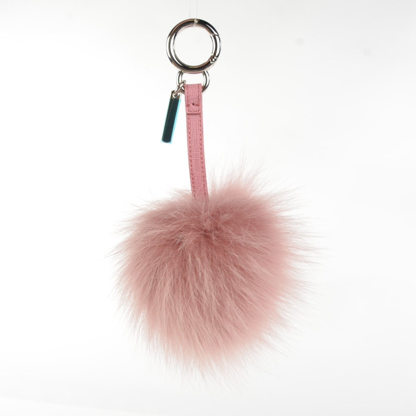 Fox Fur Pom Pom Bag Charm Pink